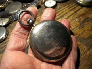 Large - 1860s - Solid - Silver - - Keywind - Hunter - Pocket Watch - American Label