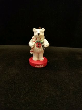 Coke Coca - Cola Vintage Polar Bear Christmas Ornament