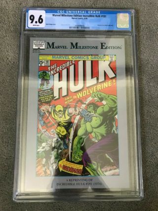 Marvel Milestone Incredible Hulk 181 Facsimile Edition Cgc 9.  6 1st Wolverine App