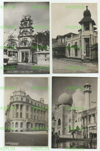 Old Postcards Malay Mosque Etc Singapore Real Photos Vintage C.  1930