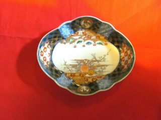 Antique Old Japanese Imari Porcelain Plate,  Meiji Period,  View Decor.