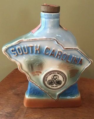 Vintage Jim Beam South Carolina Liquor Decanter (1970) Bourbon Whiskey Bottle
