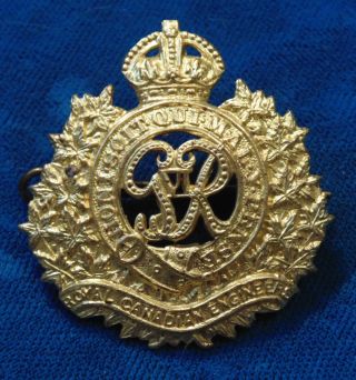Canada Ww2 Rce Royal Canadian Engineers Cap Badge Kc King George Vi