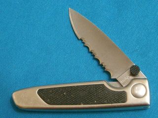 Nm Vintage Kershaw Kai Japan2410st Lockback Folding Knife Knives Pocket Survival