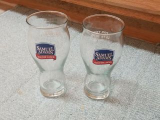 Set Of 2 Samuel Adams Boston Lager Glass 7” For The Love Of Beer Pint Glasses