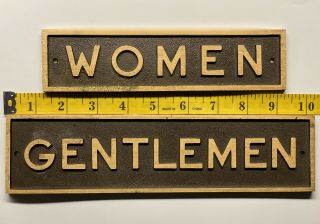 Vintage Men Women Restroom Bathroom Ladies Gentlemen Gas Station Oil