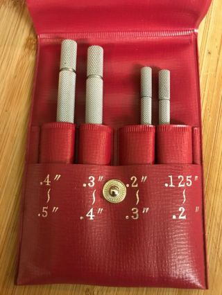 Mitutoyo 154 - 901 1/8 - 1/2 " 4pc Small Hole Gage Set H Machinist Tool