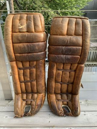 Jofa Bourdon Vintage Leather Goalie Pads