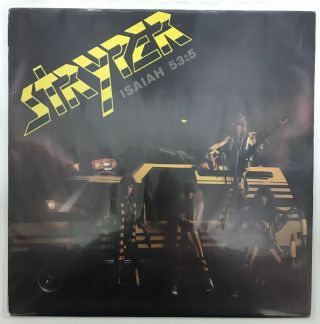 Stryper Isaiah 53:5 " Soldiers Under Command " Limited Edition White Vinyl Insert