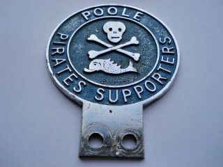 Scarce C1960s Vintage Poole Pirates Supporters Car Badge