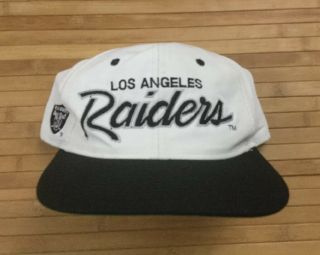 Vintage Los Angeles Raiders Sports Specialties Script Snapback Hat Cap