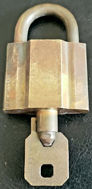 Vintage Military US SET Dynalok Brass Padlock High Security Lock Dynation Corp 3