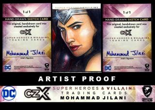 2019 Cryptozoic Czx Heroes & Villains Wonderwoman Ap Sketch By Jilani