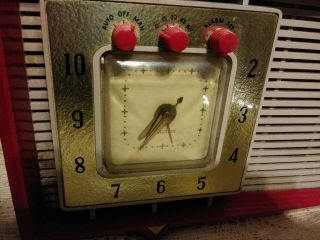 Sylvania Art Deco Collectible Vintage Tube Type Table Top Am Clock Radio Alarm 2