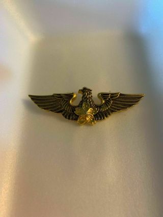 Military Wings Japanese Air Force Pilot Wings Gold Colored Badge