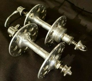 Cleaned And Repacked Vintage Campagnolo Hub Set 36 Spoke Campy.