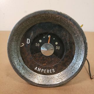 1960s Vintage Chris Craft Amperes Voltage Gauge C D 50
