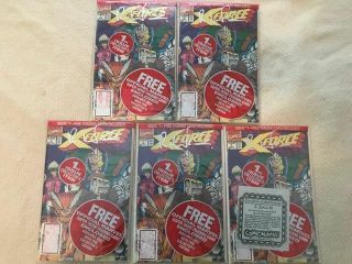 X - Force 1 (aug 1991,  Marvel) Set Of 5 Rob Liefeld Autographs