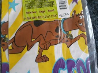 Vintage Cartoon Network Hallmark Scooby - Doo Paper Table Cover NIP 1998 3