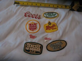 8 Different Vintage Beer Type Patches