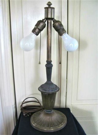 Antique Signed Miller Double Socket Table Lamp Base 1159 Em & Co