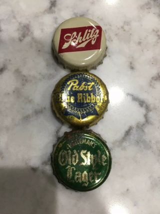 Vintage Beer Bottle Caps - Pabst,  Stag,  Schlitz,  Hamms,  Old Style & More 2