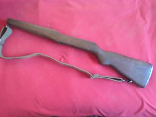 M1 Garand walnut stock with sling and stock metal 2