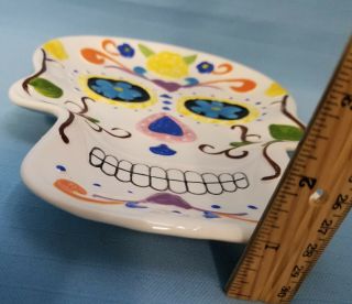 Day of the Dead Sugar Skull Dia de los Muertos Mexico Ceramic Candy Plate Dish 2
