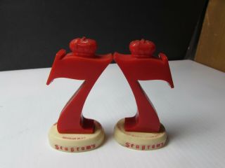 Vintage Seagrams Whisky Whiskey 7 Advertising Salt And Pepper Shakers