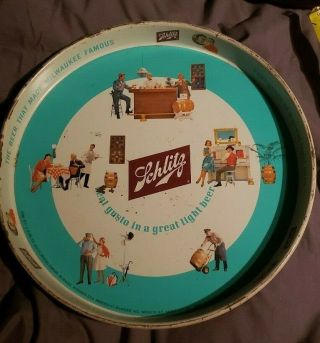 Vintage Schlitz Beer Double Sided Metal Beer Tray - Milwaukee,  Wi