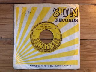 Johnny Cash ‎– So Doggone Lonesome / Folsom Prison Blues 1955 Sun 232 45 NM - 2