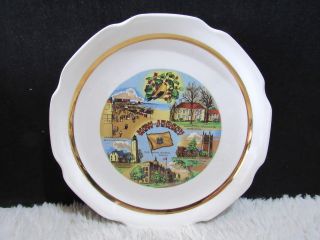9.  25 " Jersey State Decorative Plate With Gold Trim