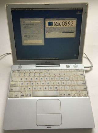 Apple Ibook G3 Vintage Laptop 500mhz 10gb Hdd 128mb Ram Rare Running Os9