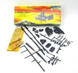 Vtg 50s - 60s 1/4 Scale Plastic Model Airplane Kit Unbuilt - Kaman Hok - 1