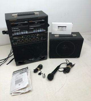 Memorex Portable Recording Studio Smw - 45n Vintage Karaoke Music System Plus