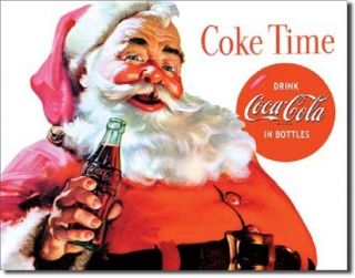 Coca Cola Coke Santa Classic Advertising Vintage Retro Style Metal Tin Sign