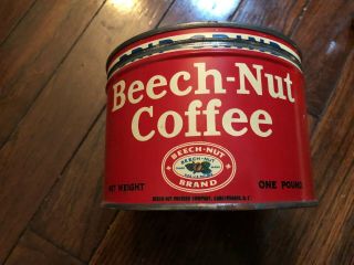 Vintage Beech - Nut Beechnut Coffee Tin (no Key) Drip Grind 1 Pound Size