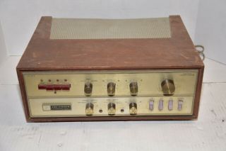 Vintage The Fisher Tx - 300 Power Amplifier / Preamp With Wood Cabinet