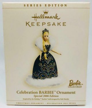 2006 Celebration Barbie Hallmark Ornament 7 Designed by Bob Mackie 3
