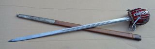 Authentic 1827 Pat.  Scottish Officers Silver Basket Hilt Highland Sword No Dirk