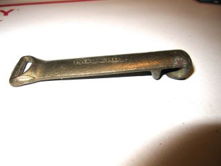 Vintage Unknown Maker Plated Cast Iron Bottle Opener In