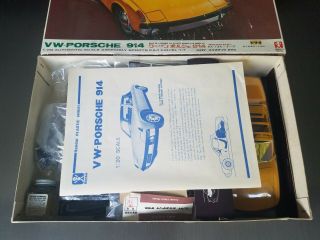 Bandai VW Porsche 914 Vintage Model Kit Motorized Lighted Complete,  Japan 3