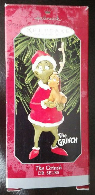 1998 Hallmark Keepsake Ornament - The Grinch Dr.  Seuss (grinch Holding Max)
