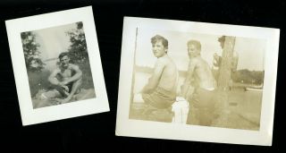 Vintage Photos Young Handsome Shirtless Men At The Beach 1940 