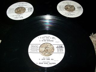 Rare 4 Star Label Promo 45 Rpm 10 " Disks C&w Hillbilly Bopper Patsy Cline