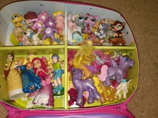 Littlest Pet Shop Carrying Case.  Filled With Pets,  Ponies And More.