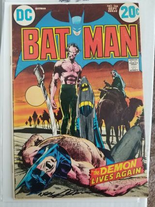 Batman 244 (dc Comics 1972) Neal Adams Cover.  Signed Neal Adams