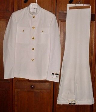 Us Navy Choker Dress White Uniform /