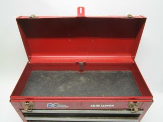 Vintage Craftsman 3 Drawer Metal Mechanics Chest Tool Box 3