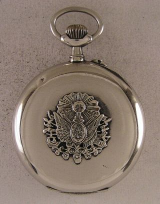 Vintage Military Oriental Award 1900 Antique French Pocket Watch Serviced